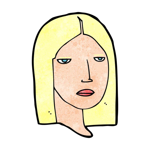 Kreslené seriózní žena — Stockový vektor