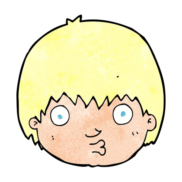 Cartoon nyfiken pojke — Stock vektor