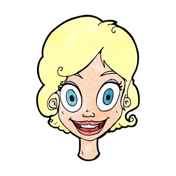 Donna cartoonhappy — Vettoriale Stock