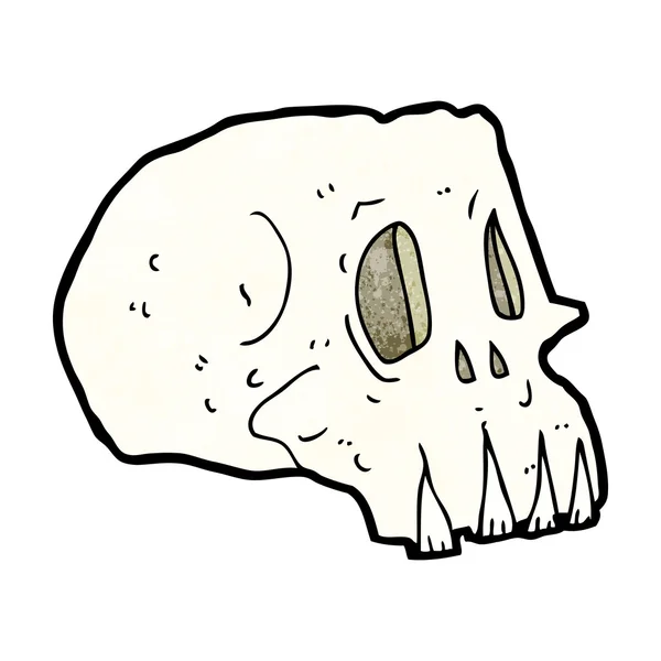 Cartoon spooky schedel — Stockvector