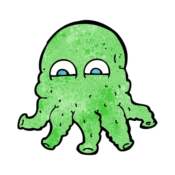 Cartoon alien squid face — Stock Vector