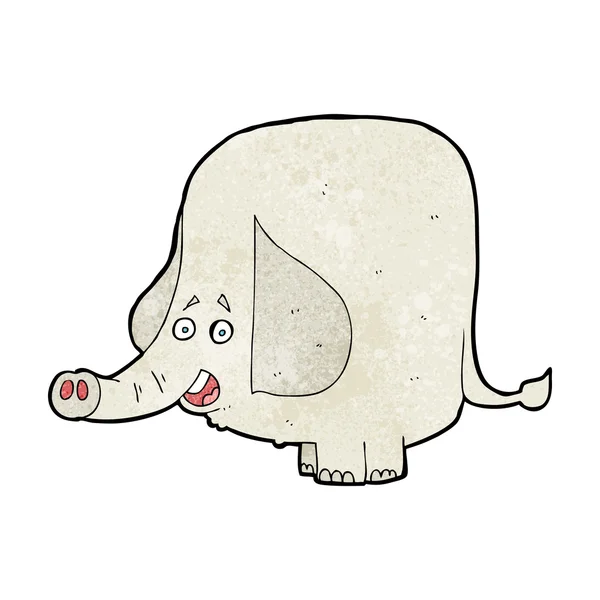 Desenho animado elefante feliz — Vetor de Stock