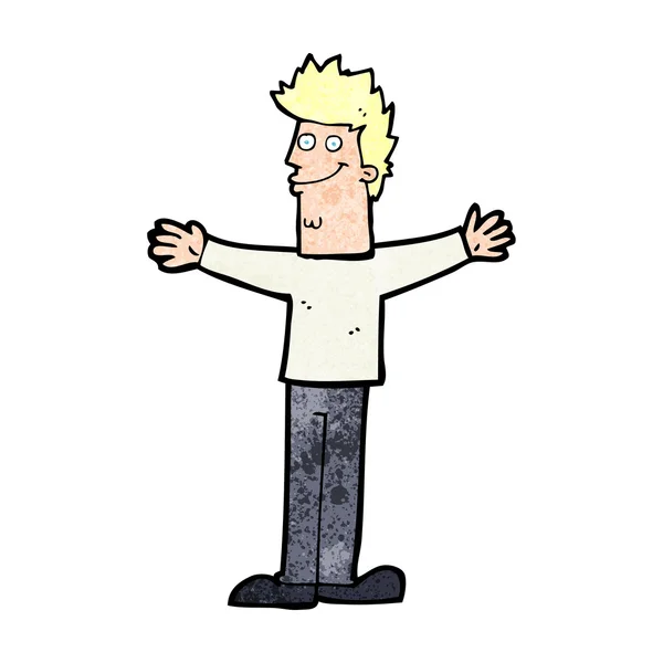 Cartoon gelukkig man — Stockvector