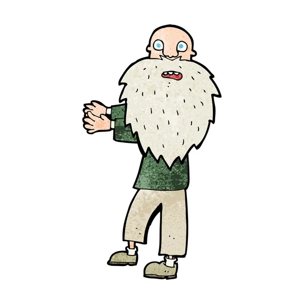 漫画は老人をひげを生やした — ストックベクタ
