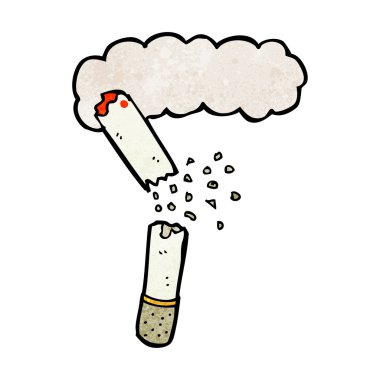 karikatür kırık Sigara
