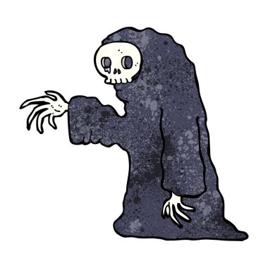 Çizgi film, ürkütücü cadılar bayramı kostümü.