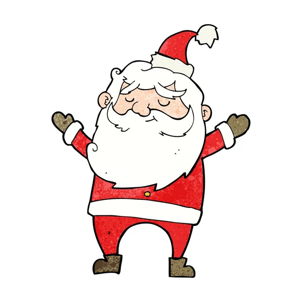 Dibujos animados feliz santa claus — Vector de stock