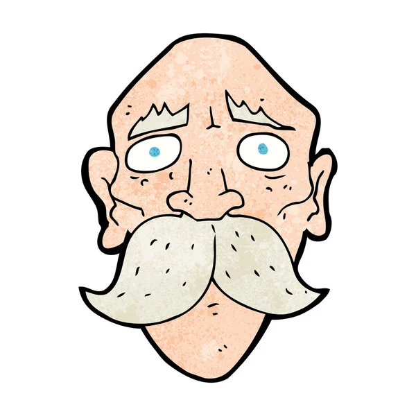 Cartoon sad old man — Stock Vector