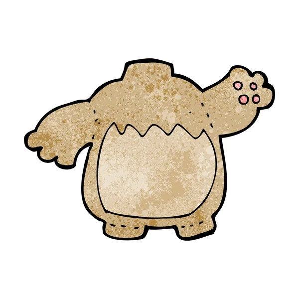 Corps d'ours en peluche dessin animé — Image vectorielle