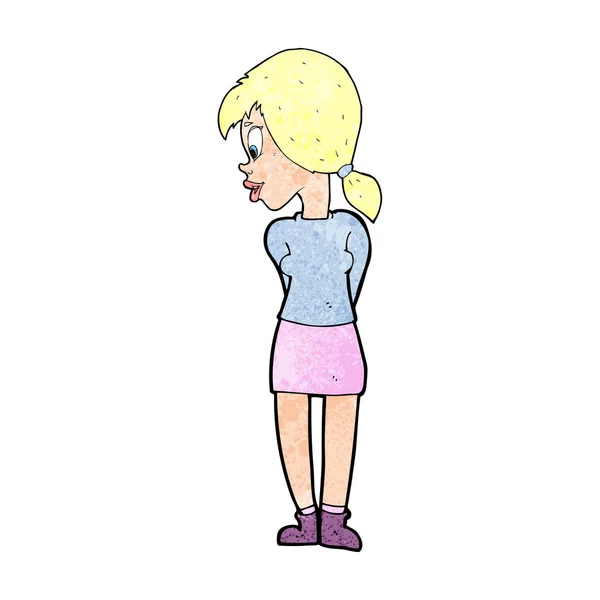 Zeichentrickfilm hübsches Mädchen — Stockvektor