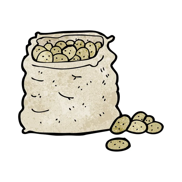 Cartoon-Sack Kartoffeln — Stockvektor