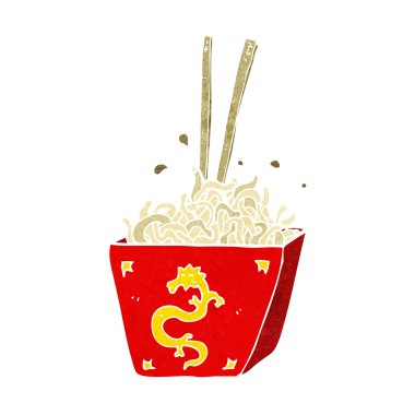 Karikatür erişteleri kutuda.