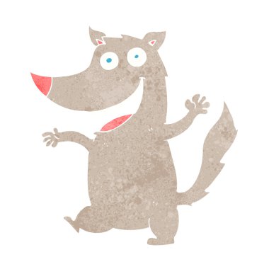 karikatür mutlu kurt