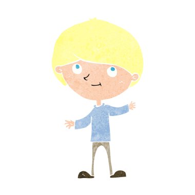 karikatür mutlu çocuk