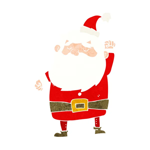 Desenho animado santa claus ar de perfuração —  Vetores de Stock