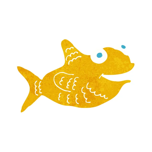 Cartoon happy fish — Stock Vector