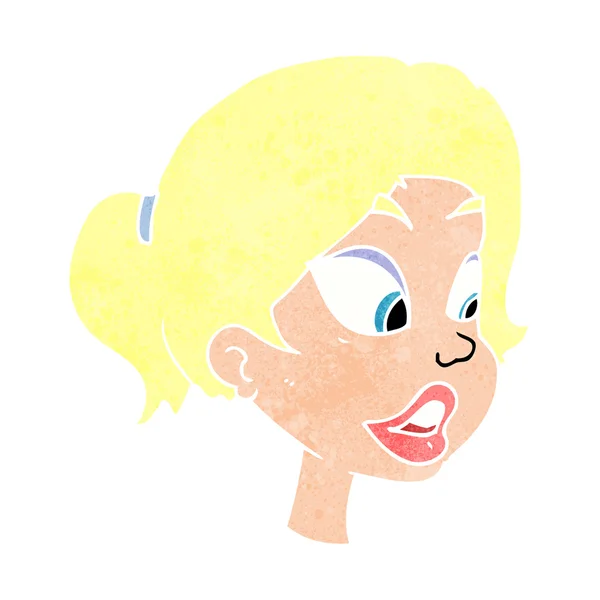 Mujer amigable de dibujos animados — Vector de stock