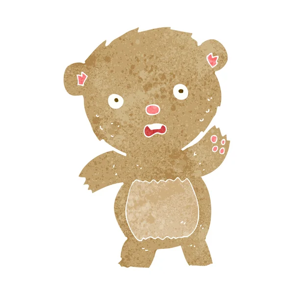 Cartoon unhappy teddy bear — Stock Vector