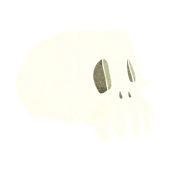 Desene animate înfricoșător craniu — Vector de stoc