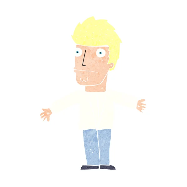 Cartoon verward man — Stockvector