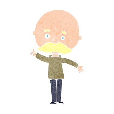 Çizgi filmdeki kel adam.