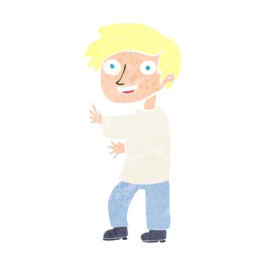 çizgi film heyecanlı çocuk