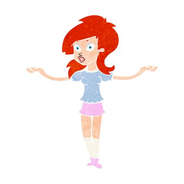 Kafası karışmış güzel kız.