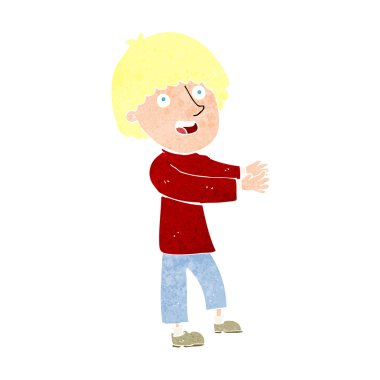 Çizgi film mutlu adam gösterimi