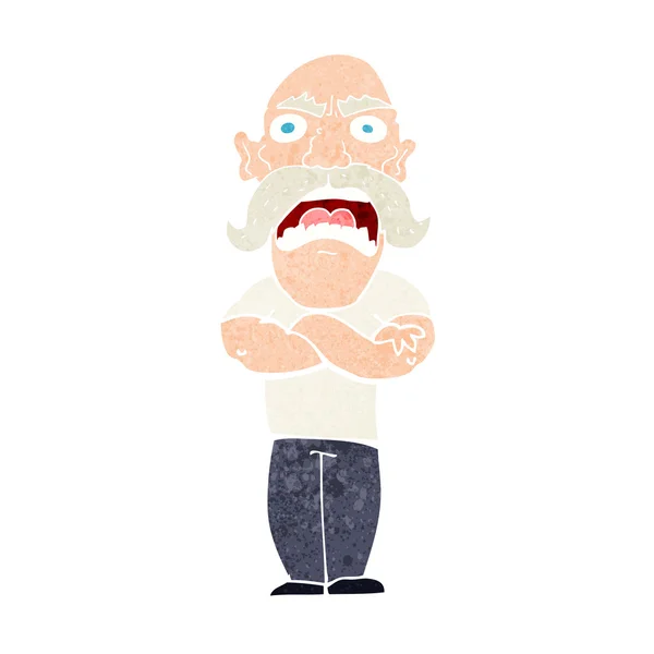 Cartoon angry man — Stock Vector