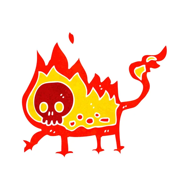 Cartone animato piccolo demone del fuoco — Vettoriale Stock