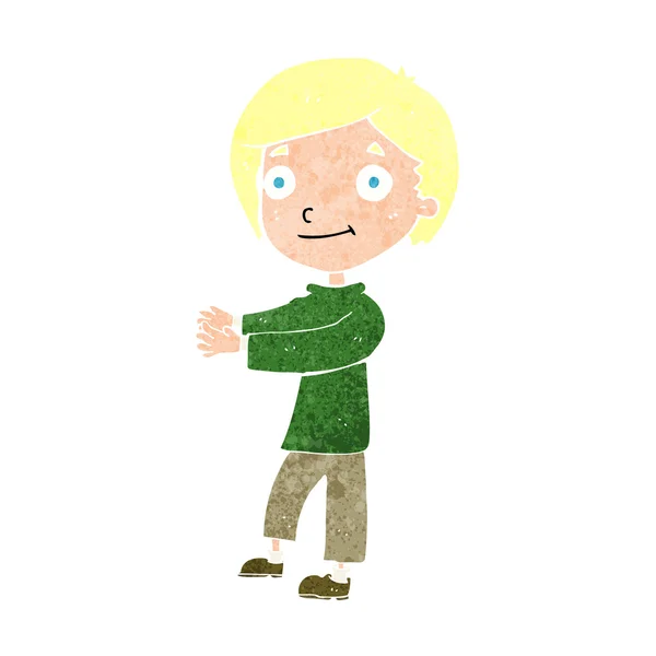 Cartoon gelukkige jongen — Stockvector