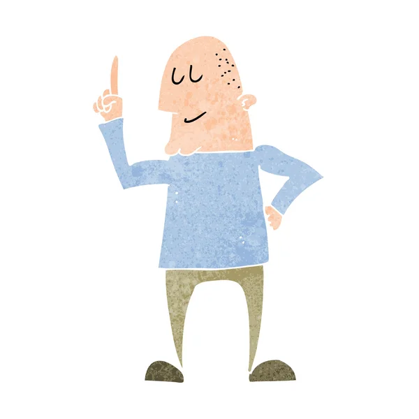 Hombre de dibujos animados señalando dedo — Archivo Imágenes Vectoriales
