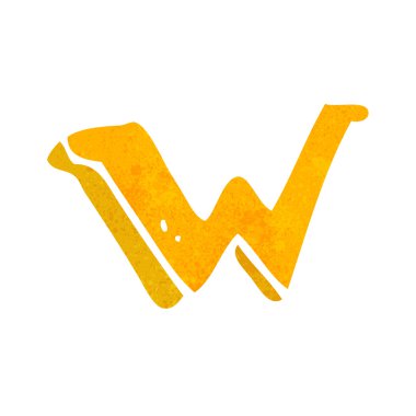 karikatür harf wCartoon brief w