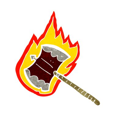 çizgi film yanan balta