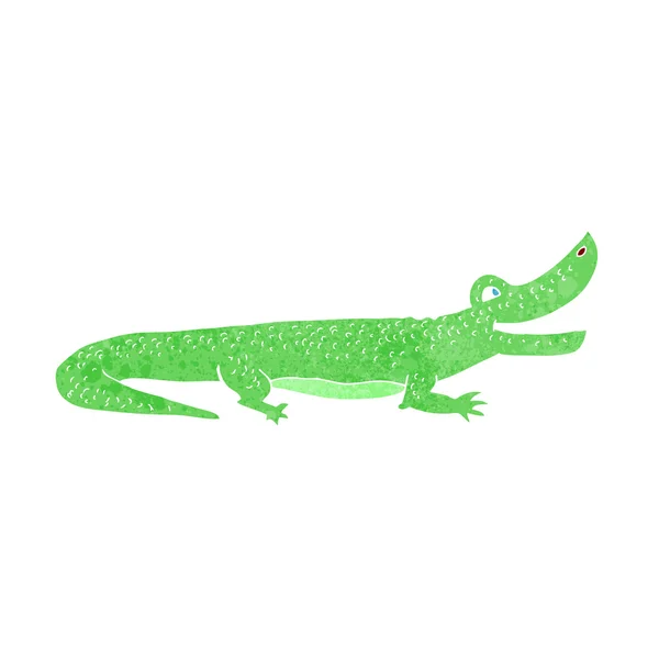 Crocodilo feliz dos desenhos animados — Vetor de Stock