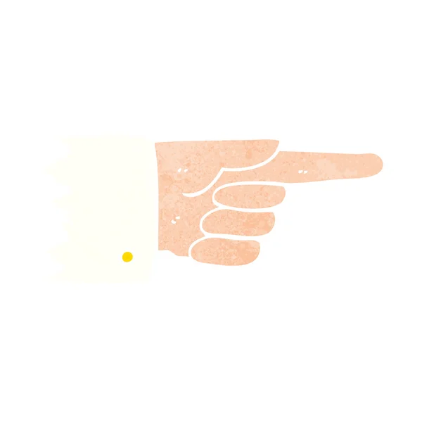 Dibujo animado apuntando símbolo de mano — Archivo Imágenes Vectoriales