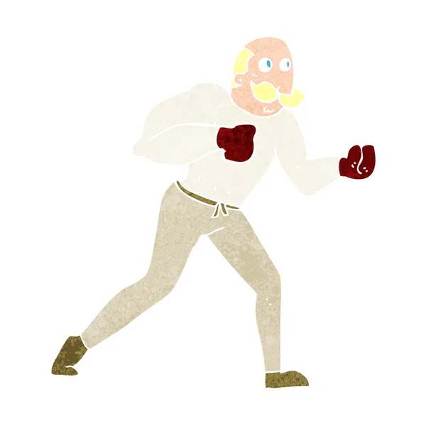 Kreskówkowy retro bokser człowiek — Wektor stockowy