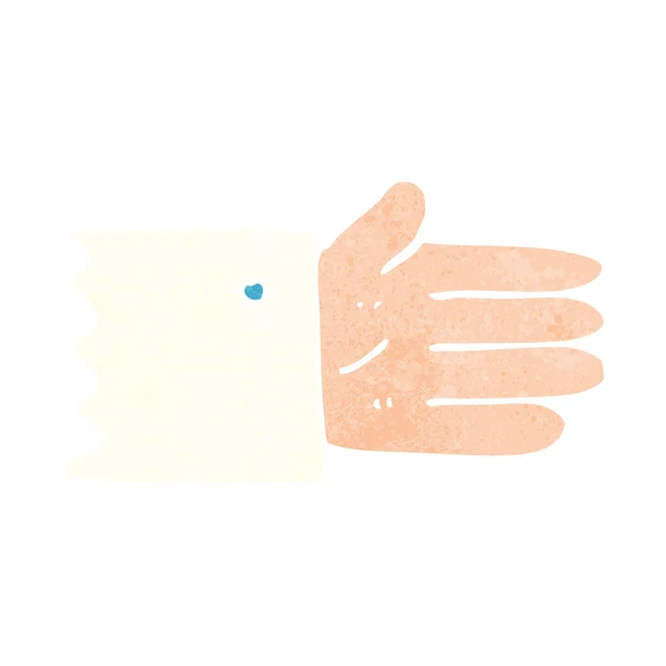 Dessin animé main ouverte symbole — Image vectorielle