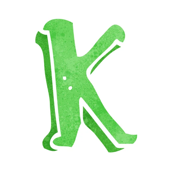 Карикатурная буква k — стоковый вектор