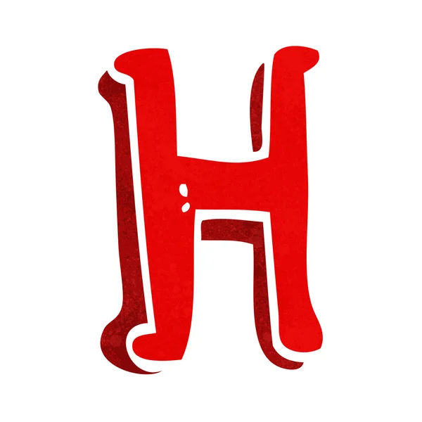 Kreskówka list h — Wektor stockowy