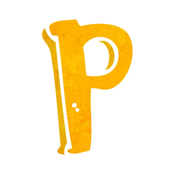 Мультфільм буква p — стоковий вектор