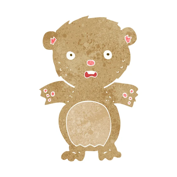 Asustado oso de peluche de dibujos animados — Archivo Imágenes Vectoriales