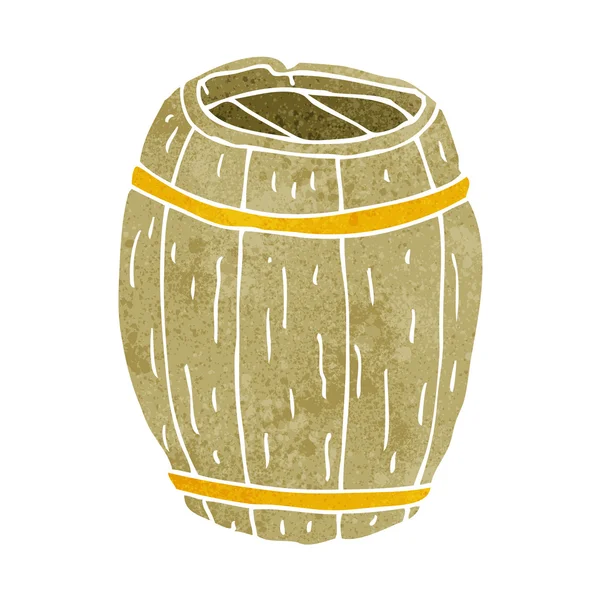 漫画木製の樽 — ストックベクタ