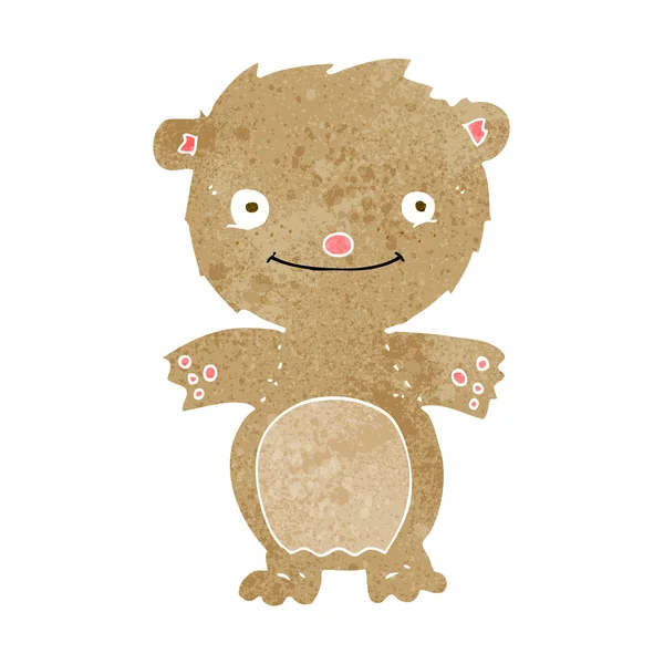 Gelukkig weinig teddy bear cartoon — Stockvector