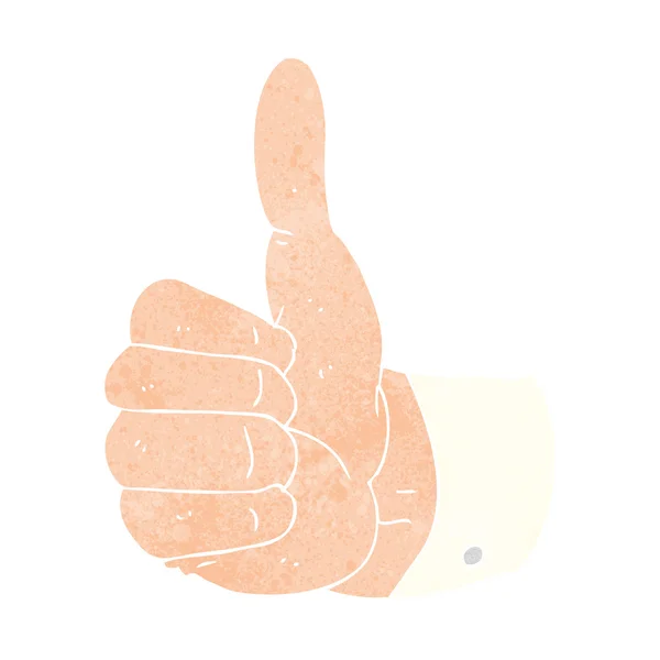 Simbol cartoon thumbs up - Stok Vektor