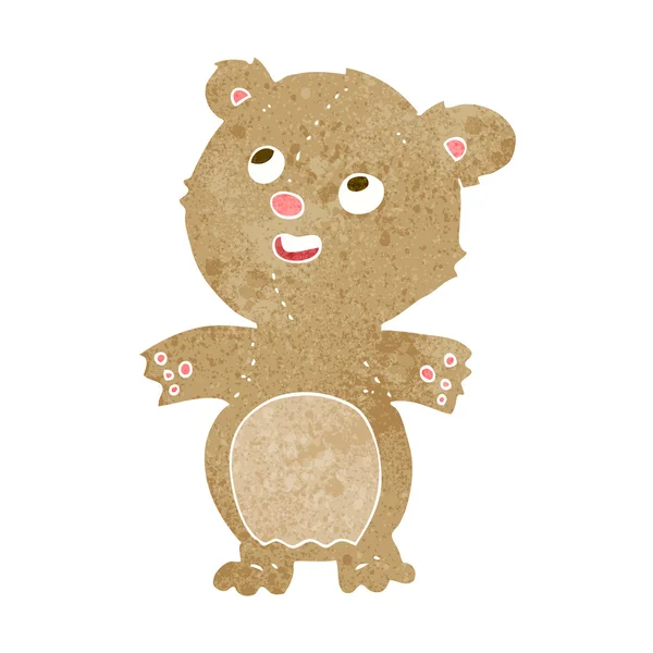 Gelukkig weinig teddy bear cartoon — Stockvector