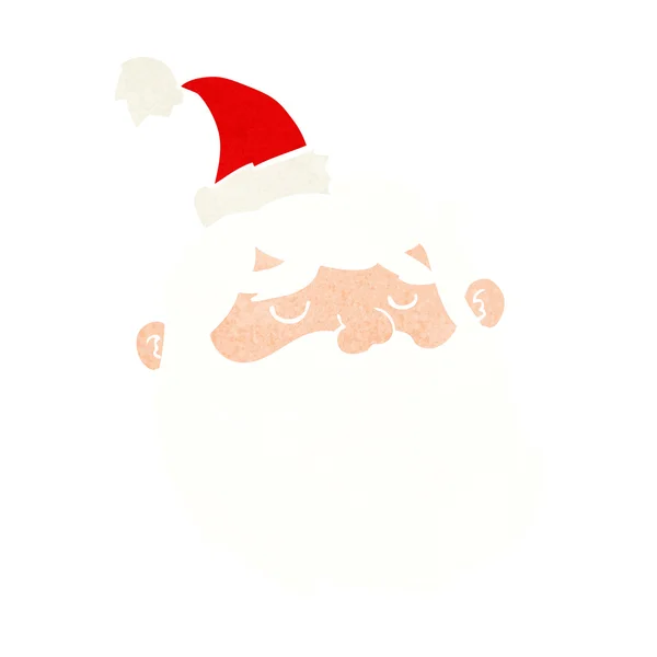 Desenho animado santa claus rosto —  Vetores de Stock