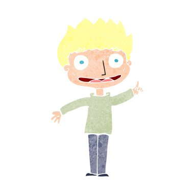 karikatür mutlu çocuk