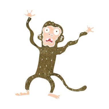 karikatür ürkek monkey