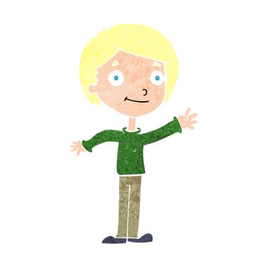 karikatür mutlu çocuk